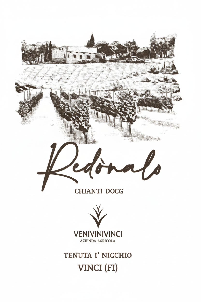 Etichetta Redonale Chianti DOCG - Tenuta I' Nicchio, Vinci (FI)